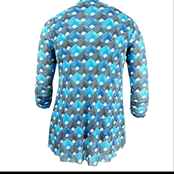 Beautiful NWT Plus Size V-neck Shirred 3/4 sleeve - Picture 13 of 13